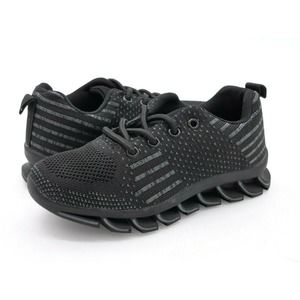 👟⭐️Brand New⭐️ Navig8 Easy Kids Sneakers Black Mesh Lace Up Athletic Shoes